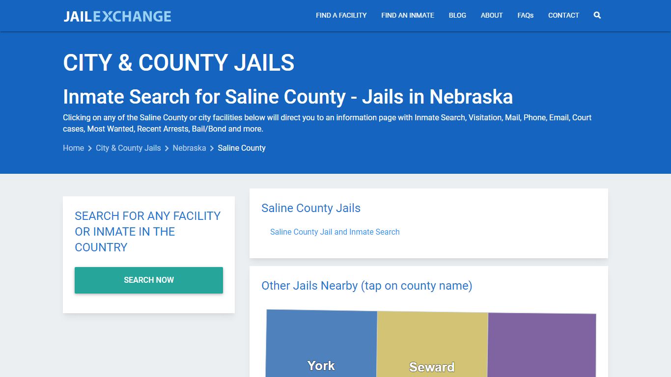 Inmate Search for Saline County | Jails in Nebraska - Jail Exchange